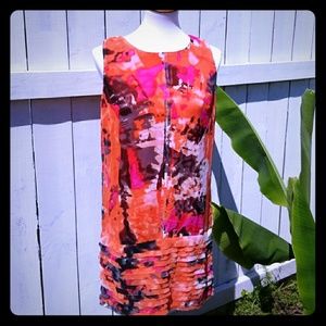 Jessica Howard mosaic  print sleeveless dress